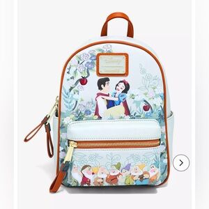 Loungefly Disney Snow White and the Seven Dwarfs Floral Mini Backpack, NWT